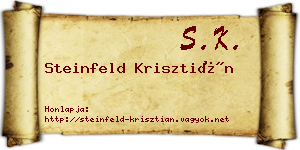 Steinfeld Krisztián névjegykártya