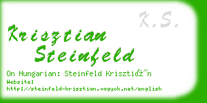 krisztian steinfeld business card